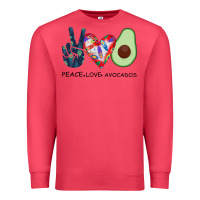Cardinal PEACE LOVE AVOCADOS Premium Sweatshirt - Bettercallsaul
