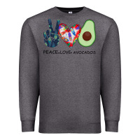 Charcoal Heather PEACE LOVE AVOCADOS Premium Sweatshirt - Bettercallsaul
