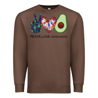 Chestnut PEACE LOVE AVOCADOS Premium Sweatshirt - Bettercallsaul