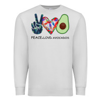 Dove Grey PEACE LOVE AVOCADOS Premium Sweatshirt - Bettercallsaul