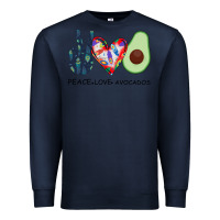 Navy PEACE LOVE AVOCADOS Premium Sweatshirt - Bettercallsaul