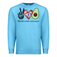 Ocean Blue PEACE LOVE AVOCADOS Premium Sweatshirt - Bettercallsaul