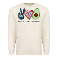 Sandshell PEACE LOVE AVOCADOS Premium Sweatshirt - Bettercallsaul