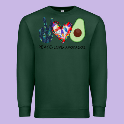 Peace Love Avocados Premium Sweatshirt Designed By Bettercallsaul