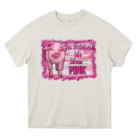 Cream in october we wear pink pig Heavy Core Tee - RanaPortraitStore