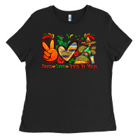 Black peace love cinco de mayo Ladies Tee - Zillion Design Studio