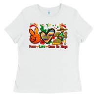 White peace love cinco de mayo Ladies Tee - Zillion Design Studio