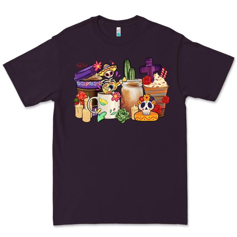 Mexican Dia De Los Muertos Coffee Cups Premium Tee by CTS Tumbler Store | Teevron