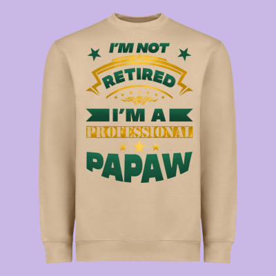 I'm Not Retired I'm A Professional Papaw Heavyweight Sweatshirt Designed By Jasminsmagicworld