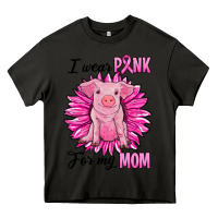 Asphalt i wear pink for my mom pig Heavy Core Tee - RanaPortraitStore