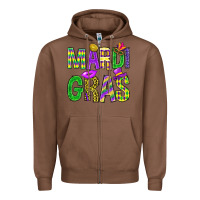 Chestnut Western Mardi Gras Zipper Hoodie - BundleAndBundleShop