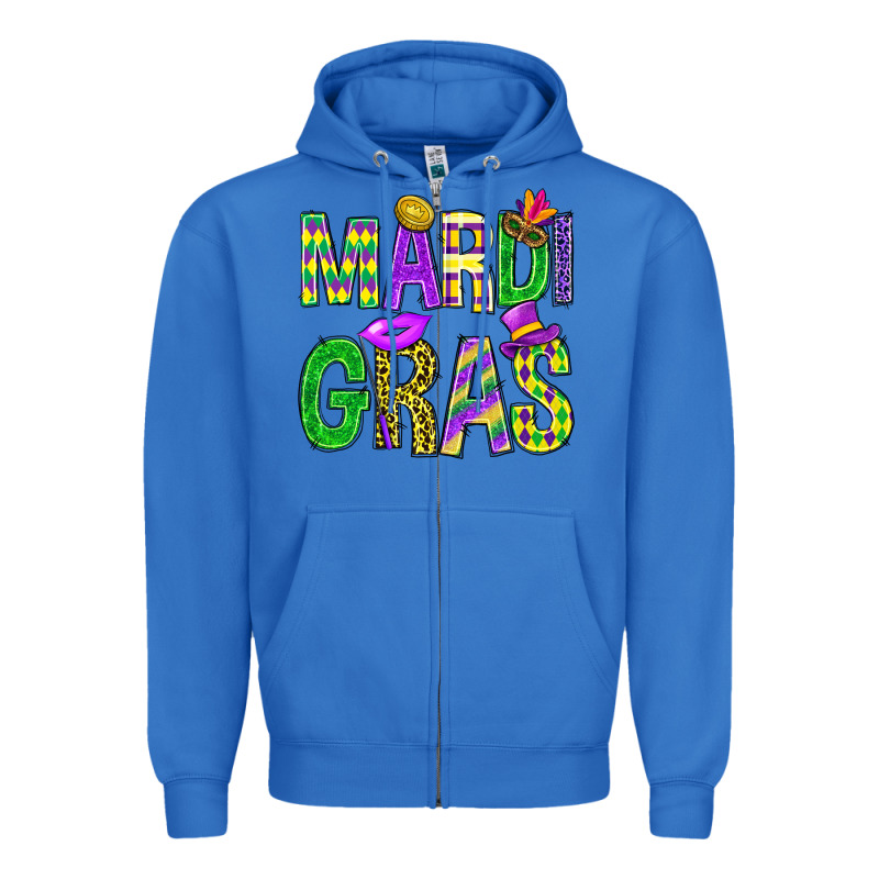Western Mardi Gras Zipper Hoodie by BundleAndBundleShop | Teevron