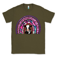 Army Green rainbow cow Classic Tee - AdoDesignShop