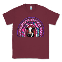 Burgundy rainbow cow Classic Tee - AdoDesignShop
