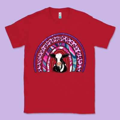 Rainbow Cow Classic Tee Designed By Adodesignshop