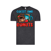 Vintage Black coffee and donuts Vintage Tee - AdoDesignShop