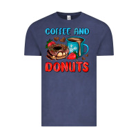 Vintage Denim coffee and donuts Vintage Tee - AdoDesignShop