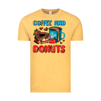 Vintage Mustard coffee and donuts Vintage Tee - AdoDesignShop