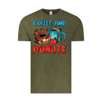 Vintage Olive coffee and donuts Vintage Tee - AdoDesignShop