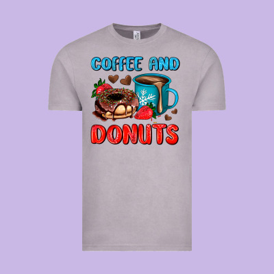 Coffee And Donuts Vintage Tee Designed By Adodesignshop