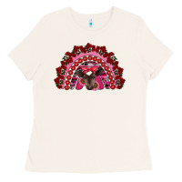 Bone valentine's day baby cow rainbow Ladies Tee - RanaPortraitStore