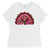 White valentine's day baby cow rainbow Ladies Tee - RanaPortraitStore