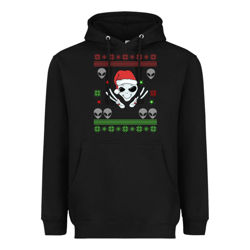 Alien Ugly Christmas Heavyweight Hoodie by Bettercallsaul | Teevron