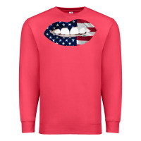 Cardinal Lips American Flag Premium Sweatshirt - Bettercallsaul