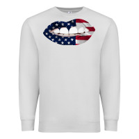 Dove Grey Lips American Flag Premium Sweatshirt - Bettercallsaul