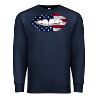 Navy Lips American Flag Premium Sweatshirt - Bettercallsaul