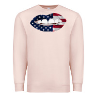 Pale Pink Lips American Flag Premium Sweatshirt - Bettercallsaul