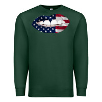 Sports Green Lips American Flag Premium Sweatshirt - Bettercallsaul