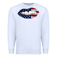 White Lips American Flag Premium Sweatshirt - Bettercallsaul