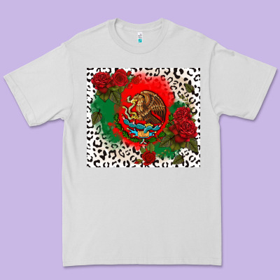 Mexican Flag And Roses Premium Tee Designed By Cts Tumbler Store