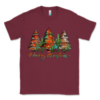 Burgundy western christmas trees merry christmas Classic Tee - Jasminsmagicworld