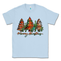 Dusty Blue western christmas trees merry christmas Classic Tee - Jasminsmagicworld