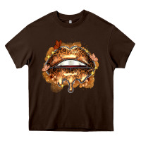 Chocolate Brown melanin lips Heavy Core Tee - Zillion Design Studio