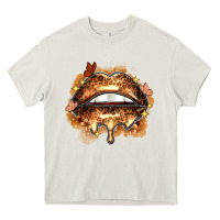 Cream melanin lips Heavy Core Tee - Zillion Design Studio