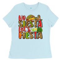 Baby Blue no siesta let's fiesta Ladies Tee - Zillion Design Studio