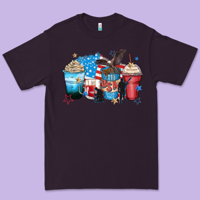 Usa Coffee Cups Premium Tee Designed By Zillion Design Studio