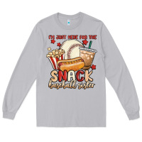 Moon Dust i'm just here for the snack baseball sister Long Sleeve Tee - MaliasSmallBusiness