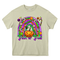 Mossy Trick or Treat Halloween Rainbow Heavy Core Tee - texasbilliewilder