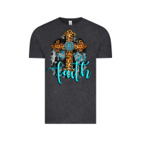 Vintage Black faith western turquoise Vintage Tee - AdoDesignShop