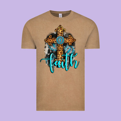 Faith Western Turquoise Vintage Tee Designed By Adodesignshop