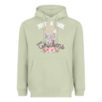 Matcha Just a girl who loves chickens Heavyweight Hoodie - Bettercallsaul