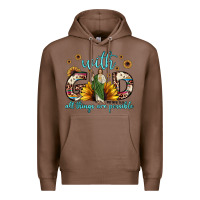 Chestnut with god all things are possible matthew 19 26 Premium Hoodie - JahusDesignShop
