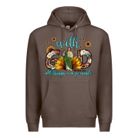 Coffee with god all things are possible matthew 19 26 Premium Hoodie - JahusDesignShop