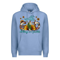 Colony Blue with god all things are possible matthew 19 26 Premium Hoodie - JahusDesignShop
