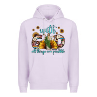 Lilac with god all things are possible matthew 19 26 Premium Hoodie - JahusDesignShop