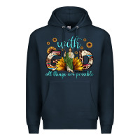 Navy with god all things are possible matthew 19 26 Premium Hoodie - JahusDesignShop